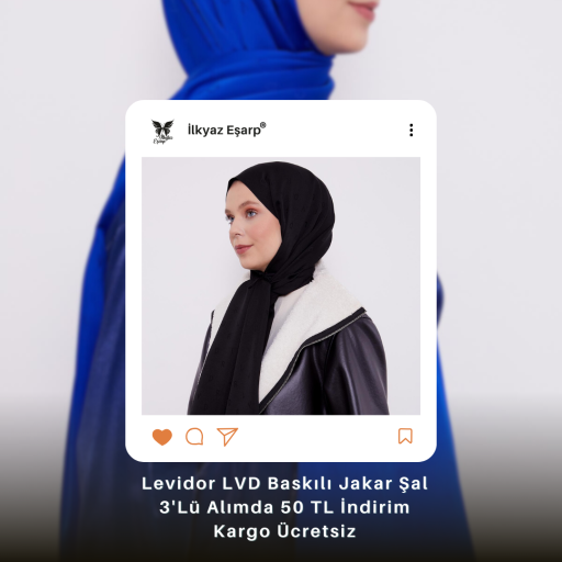 Levidor Jakarlı Şal 3 Adet 960 TL Yerine 910 TL